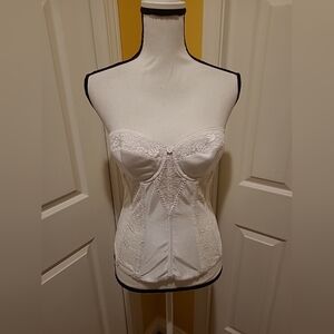 DOMINIQUE WHITE LACE BUSTIER, SIZE 36B